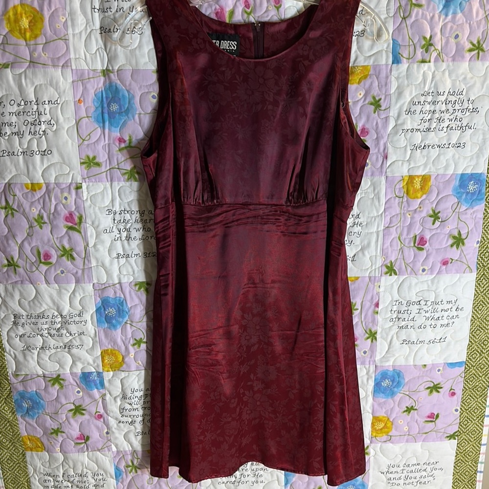 Byer Burgundy Sleeveless A-line Dress sz 11